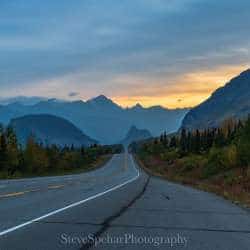 Glenn Highway at Dusk